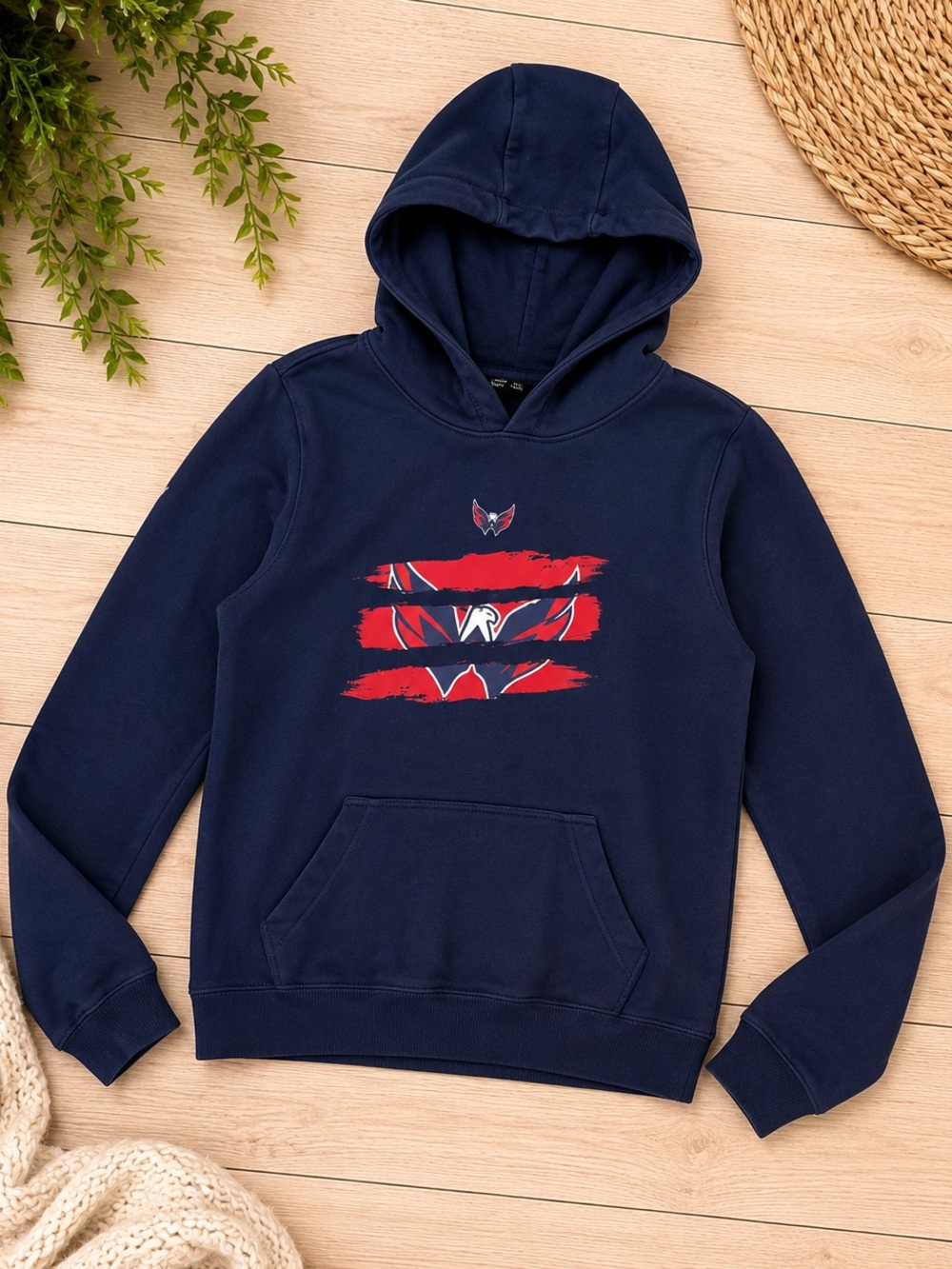 Washington Capitals Hockey NHL LevelWear Boys Hoodie Sweatshirt Pullover Navy XL